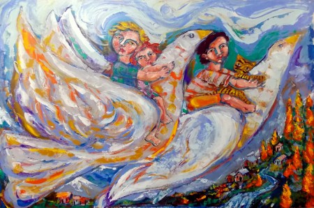 Rumo ao lago 80x120 cm.