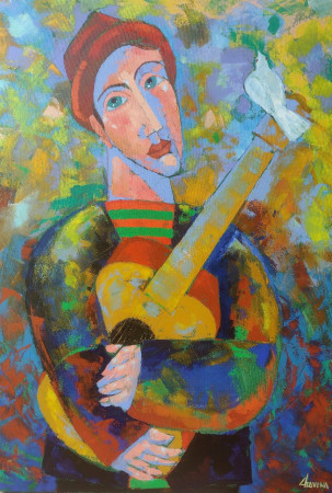 Viola Acrilico Acrílico 130x90 cm.