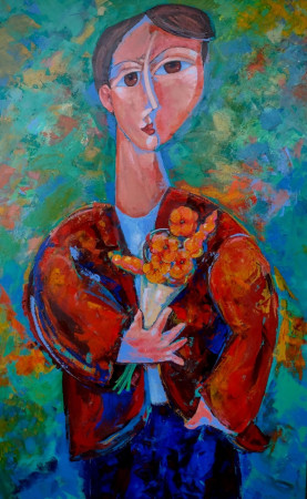 Bouquet Acrílico 140 x100 cm.